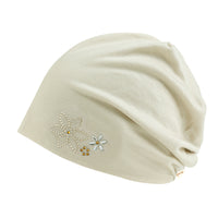 ililily TENCEL™Lyocell Rhinestone Chemo Beanie Ultra Soft Head Cover Sleep Hat