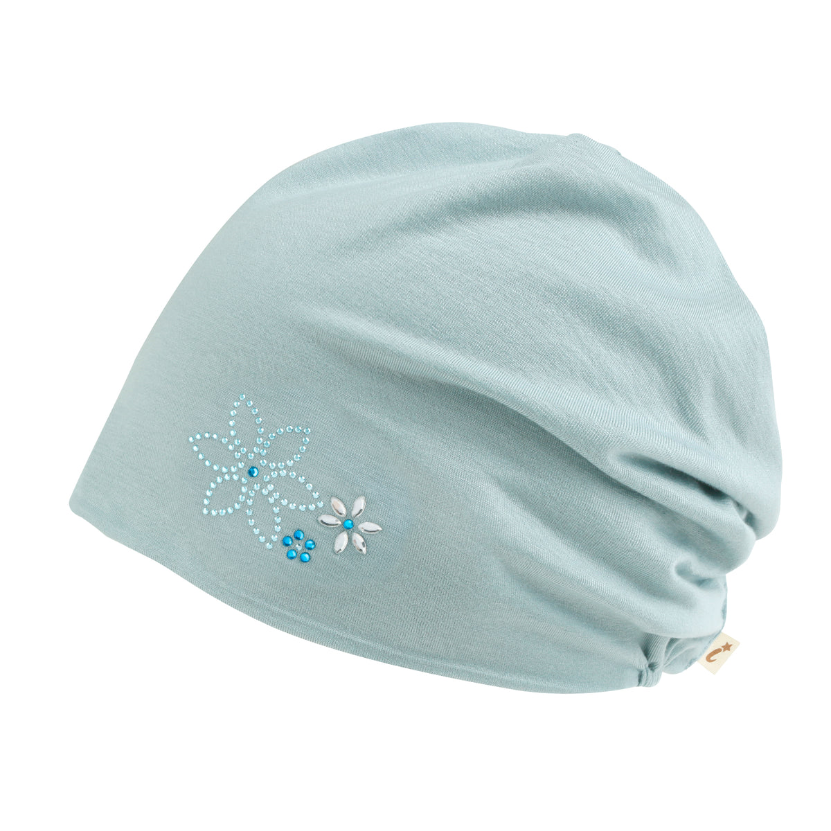 ililily TENCEL™Lyocell Rhinestone Chemo Beanie Ultra Soft Head Cover Sleep Hat