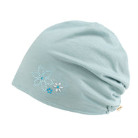 ililily TENCEL™Lyocell Rhinestone Chemo Beanie Ultra Soft Head Cover Sleep Hat