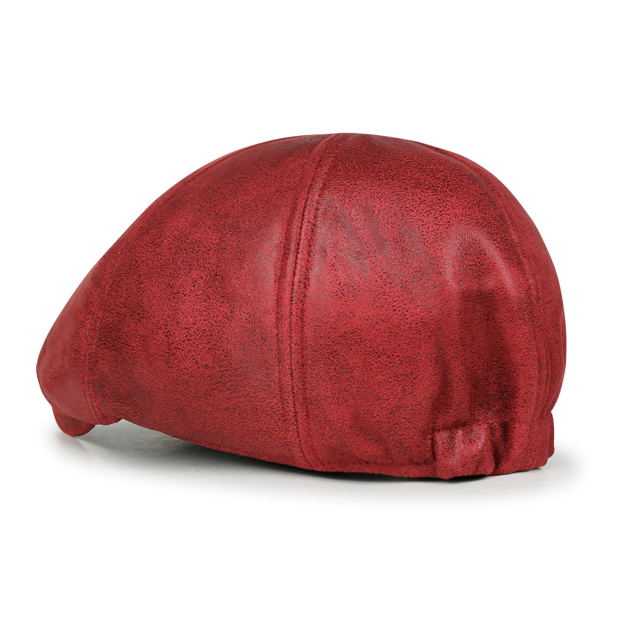 ililily Faux Leather Flat Cap Vintage Cabbie Hat Gatsby Ivy Irish Hunting Newsboy Stretch-fit