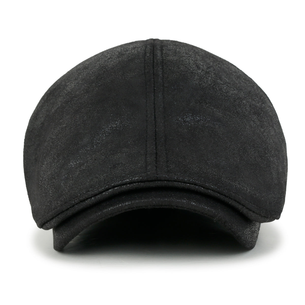 ililily Faux Leather Flat Cap Vintage Cabbie Hat Gatsby Ivy Irish Hunting Newsboy Stretch-fit