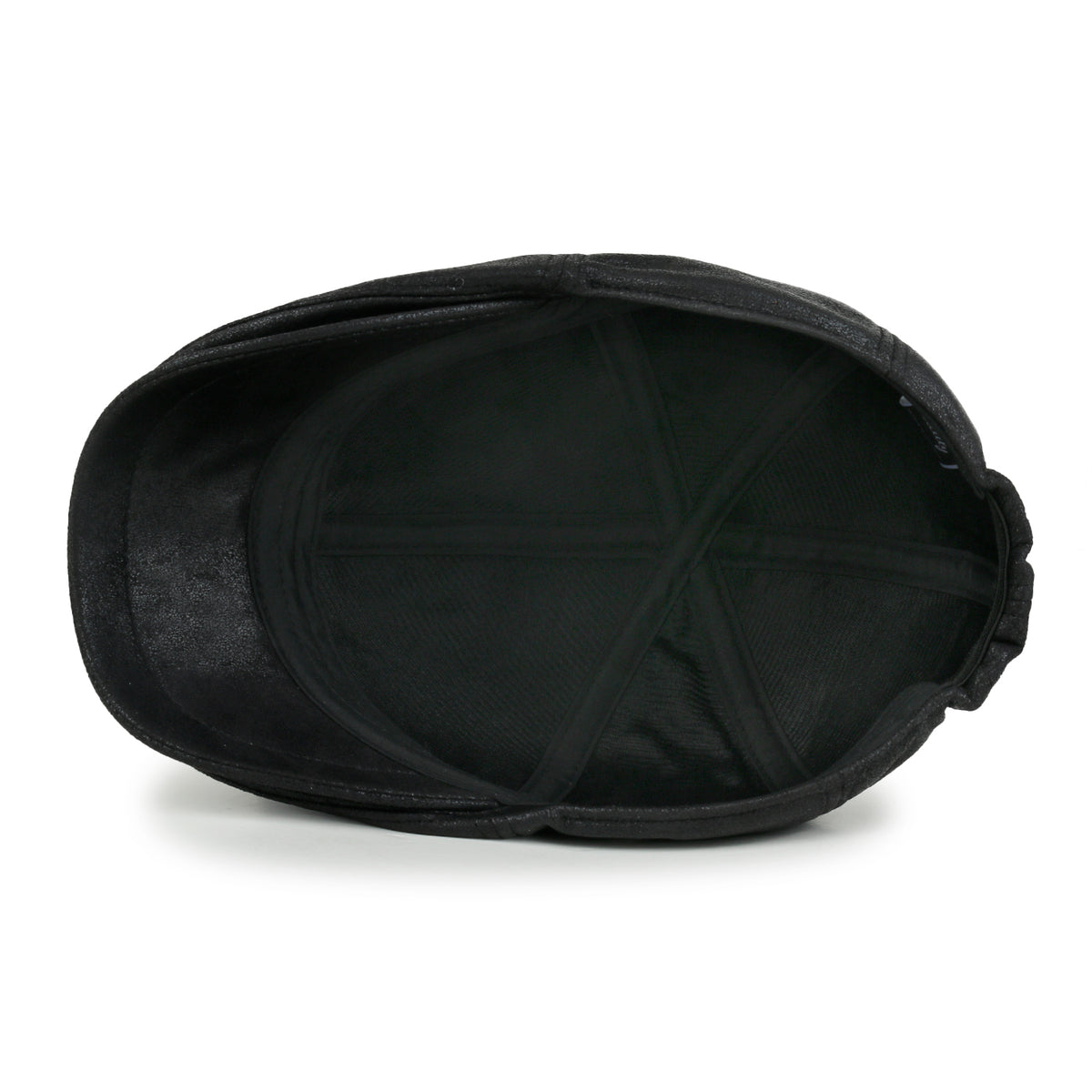 ililily Faux Leather Flat Cap Vintage Cabbie Hat Gatsby Ivy Irish Hunting Newsboy Stretch-fit