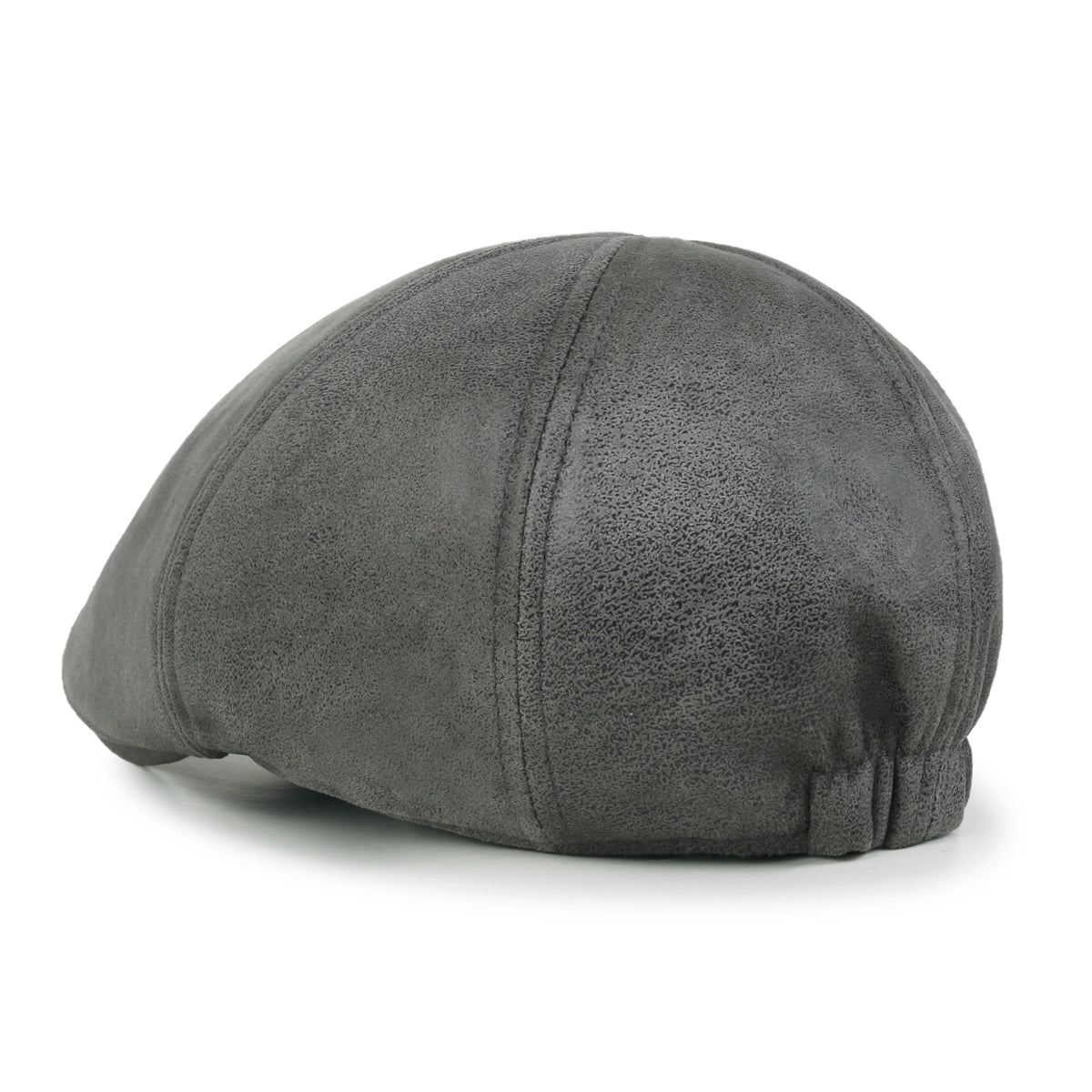 ililily Faux Leather Flat Cap Vintage Cabbie Hat Gatsby Ivy Irish Hunting Newsboy Stretch-fit