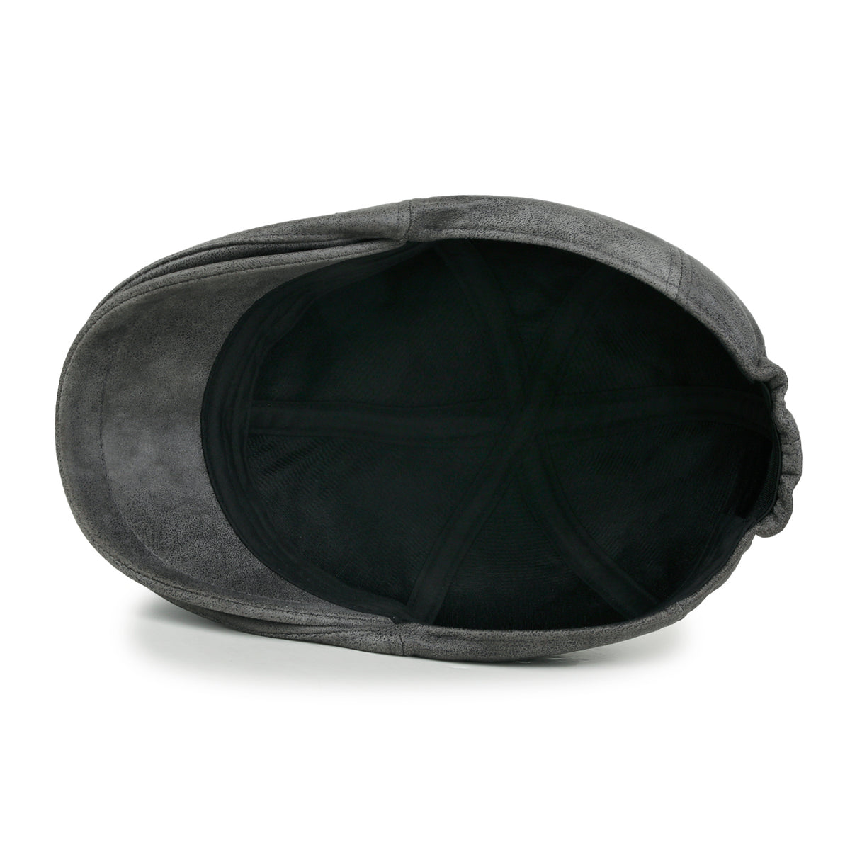 ililily Faux Leather Flat Cap Vintage Cabbie Hat Gatsby Ivy Irish Hunting Newsboy Stretch-fit