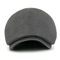 ililily Cotton Washed Flat Cap Cabbie Hat Gatsby Ivy Irish Hunting Newsboy Stretch fit