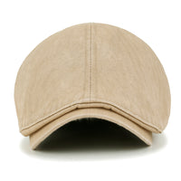 ililily Cotton Washed Flat Cap Cabbie Hat Gatsby Ivy Irish Hunting Newsboy Stretch fit