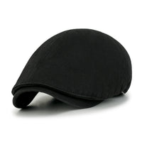 ililily Cotton Washed Flat Cap Cabbie Hat Gatsby Ivy Irish Hunting Newsboy Stretch fit