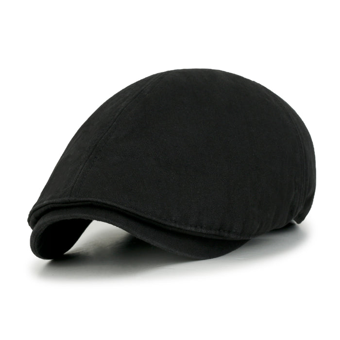 ililily Cotton Washed Flat Cap Cabbie Hat Gatsby Ivy Irish Hunting Newsboy Stretch fit