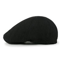 ililily Cotton Washed Flat Cap Cabbie Hat Gatsby Ivy Irish Hunting Newsboy Stretch fit