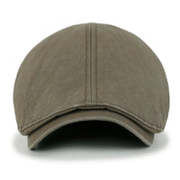 ililily Cotton Washed Flat Cap Cabbie Hat Gatsby Ivy Irish Hunting Newsboy Stretch fit