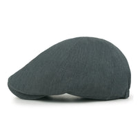 ililily Cotton Flat Cap Cabbie Hat Gatsby Ivy Irish Hunting Newsboy Stretch fit