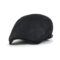 ililily Faux Leather Gatsby Newsboy Hat Vintage Cabbie Hunting Flat Cap