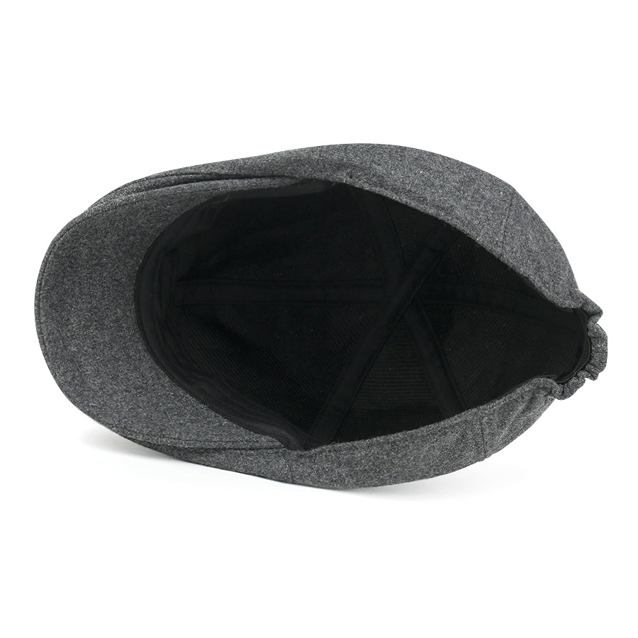 HK10969　SD Twill News Boy Cap Black L ililily Basic Color Gatsby Newsboy Hat Flex Fit Cabbie Hunting